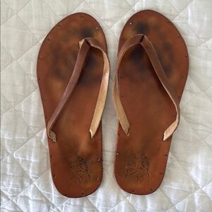 Beek Brown Leather Sandals size 10